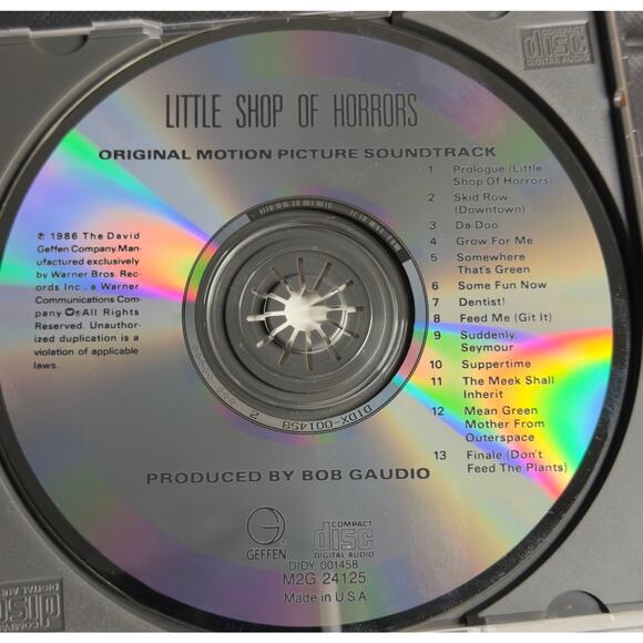 Little Shop of Horrors Soundtrack CD 1986, Geffen Classic Musical, Cult Favorite - Picture 4 of 7